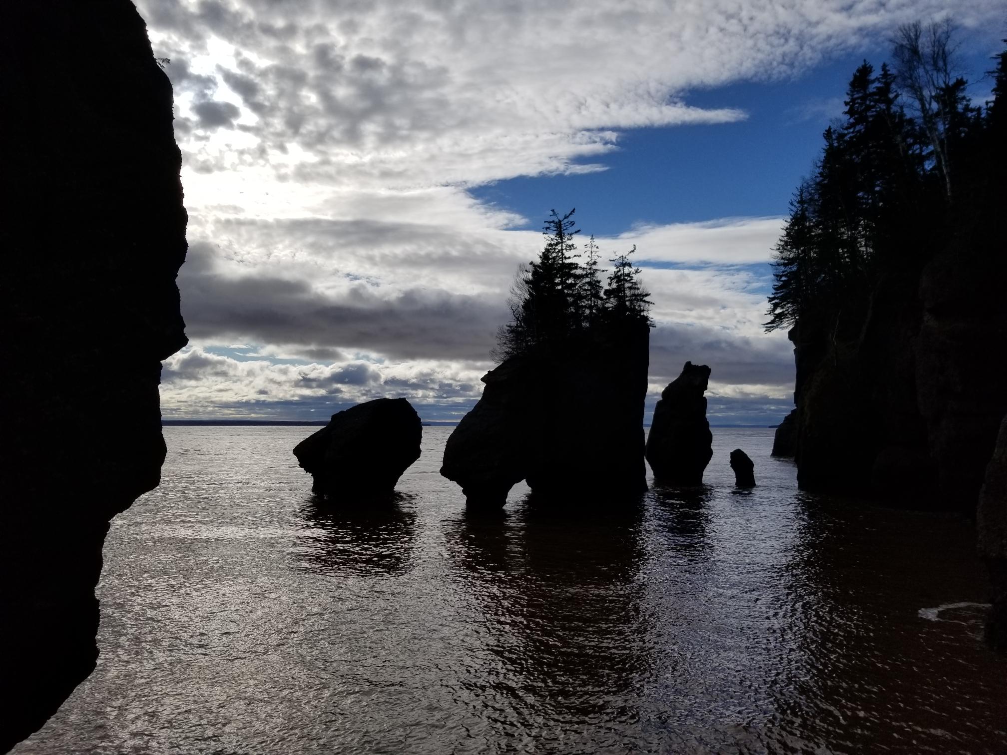 Rock formation along the coast of the Atlantic ocean
